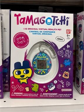 Tamagotchi Gen 1 Original Virtual Reality Pet Blue Floral NIB